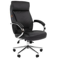 Офисное кресло Chairman 794, натуральная кожа/экокожа, черный