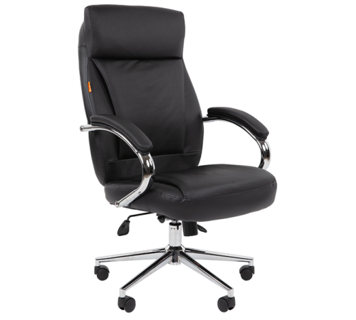 Офисное кресло Chairman 794, натуральная кожа/экокожа, черный