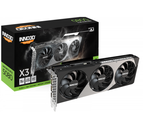 Видеокарта INNO3D RTX 5080 X3 16GB, GDDR7/256-bit