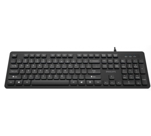 Аксессуары Philips Проводная Клавиатура SPK6264, USB 2.0, 104 клав,  русская заводская раскладка, чёрный