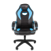 Кресло компьютерное Chairman game 16, экопремиум, черный/голубой