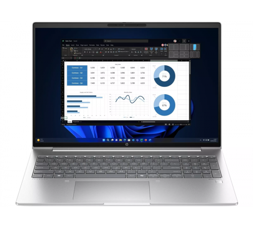 Ноутбук HP Probook 460 G11, Intel Core Ultra 7 155U/16GB DDR5 5600/512GB SSD/16"/WUXGA/1920x1200/UWVA/Intel AX211 Wi-Fi/Dos/KB Eng/Rus/серебристый