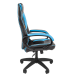 Кресло компьютерное Chairman game 16, экопремиум, черный/голубой