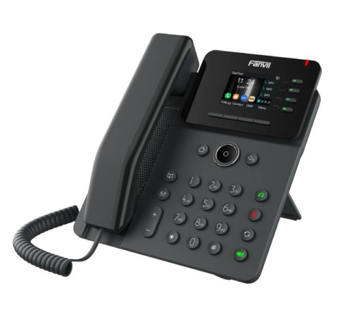 SIP-телефон Fanvil V61W, 4 SIP-аккаунта, 2.4" 320x240 цветной экран, POE, БП в комплекте, 2x1 Gbps, Wi-Fi 6, BT 5.4, черный