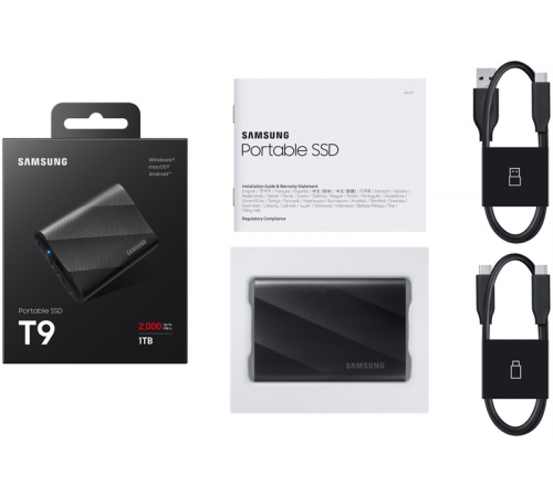 Внешний накопитель SSD 1TB Samsung T9, USB 3.2, черный