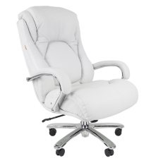 Офисное кресло Chairman 402, кожа, белый