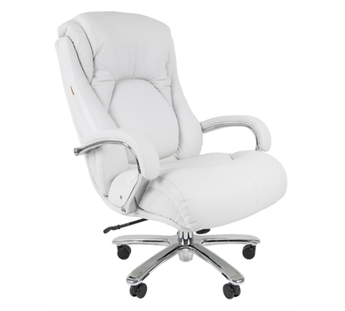 Офисное кресло Chairman 402, кожа, белый