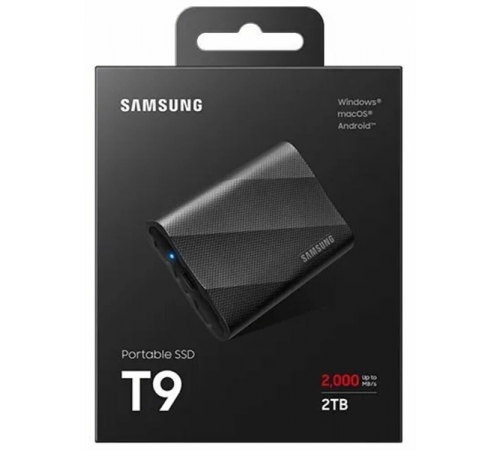 Внешний накопитель SSD 2TB Samsung T9, USB 3.2, черный