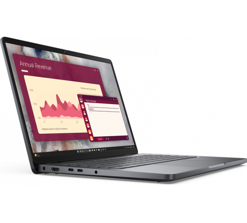 Ноутбук Dell Pro 14, Intel Core 7 250U,32 GB DDR5 (2x16GB)/1TB SSD/Intel graphics/14"/FullHD+/Linux/KB Eng/Rus, серый