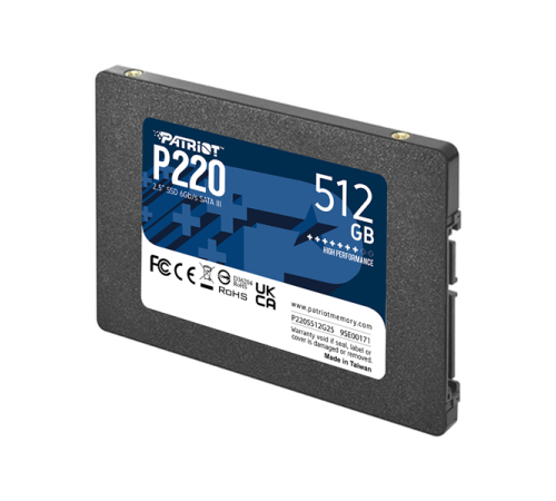 Твердотельный накопитель Patriot P220, 512GB, 2.5"