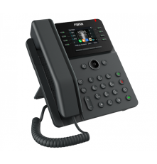 SIP-телефон Fanvil V62G, 12 SIP-аккаунтов, 2.8" 320x240 цветной экран, POE, БП в комплекте, 2x1 Gbps, чёрный