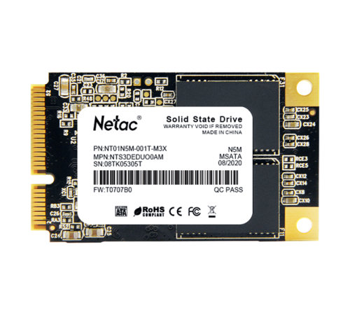 Твердотельный накопитель Netac N5M, 1TB, mSATA