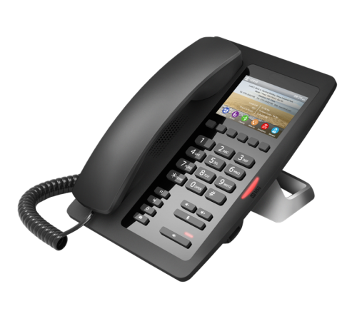 SIP телефон Fanvil H5W, 2 SIP-аккаунта, 3.5", 480x320 цветой экран, POE, БП, 2x100 Мб/сек, Wi-Fi, чёрный