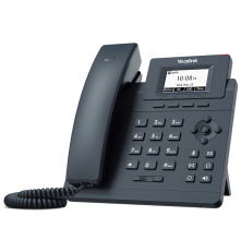 SIP-телефон YEALINK SIP-T30, 1 аккаунт, 2.3" LCD-экран 132х64, БП в комплекте, черный