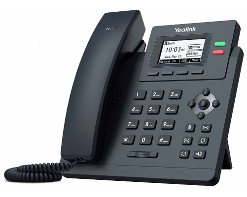 SIP-телефон YEALINK SIP-T31P, 2 аккаунта, 2.3" LCD-экран 132х64, PoE, без БП, черный SIP-телефон YEALINK SIP-T31P, 2 аккаунта, 2.3" LCD-экран 132х64, PoE, без БП, черный