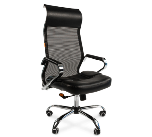 Офисное кресло Chairman 700, экопремиум, черный/сетка