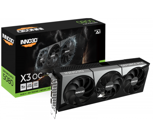 Видеокарта INNO3D RTX 5080 X3 OC 16GB, GDDR7/256-bit