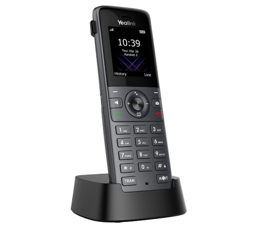 SIP-трубка YEALINK W74H, экран 1.8", виброоповещение, FNR, BT, 3.5 mm, для W70B/W71P/W73P/W74P/W76P/W79P/W75/W80/W90, черный