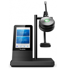 Гарнитура беспроводная YEALINK WH66 Mono UC, HD звук, 160м DECT, шумоподавление, дисплей 4'', USB-хаб, Bluetooth, черный