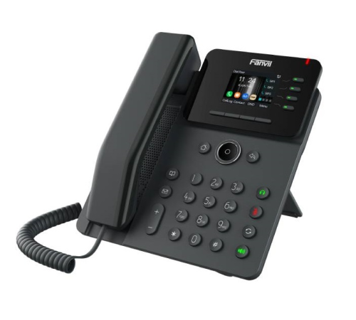 SIP-телефон Fanvil V61G, 4 SIP-аккаунта, 2.4" 320x240 цветной экран, POE, БП в комплекте, 2x1 Gbps, черный