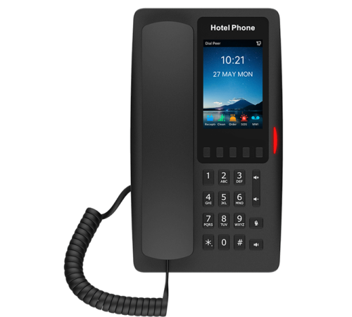 SIP-телефон Fanvil H6W, 2 SIP-аккаунта, 3.5" 320x480 цветной экран, POE, БП в комплекте, 1x100 Mbps, Wi-Fi 6, чёрный