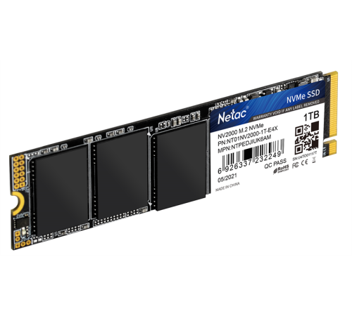 Твердотельный накопитель Netac NV2000, 1TB, M.2(22x80mm)