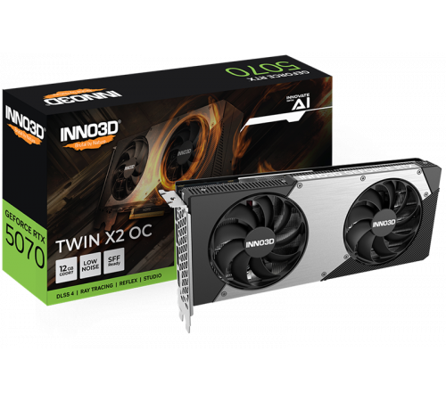 Видеокарта INNO3D RTX 5070 Twin X2 OC 12GB, GDDR7/192-bit