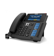 SIP-телефон Fanvil X6U, 20 SIP-аккаунтов, 4.3" 480x272 цветной экран, POE, БП в комплекте, 2x1 Gbps, BT 4.2, черный