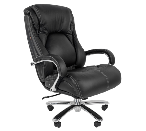 Офисное кресло Chairman 402, кожа, черный
