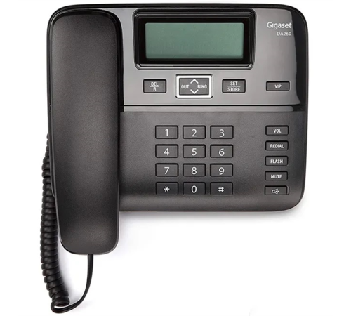 Телефон проводной GIGASET DA260, черный