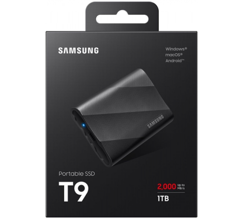 Внешний накопитель SSD 1TB Samsung T9, USB 3.2, черный
