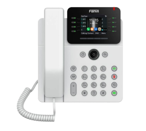 SIP-телефон Fanvil V62G, 12 SIP-аккаунтов, 2.8" 320x240 цветной экран, POE, БП в комплекте, 2x1 Gbps, белый