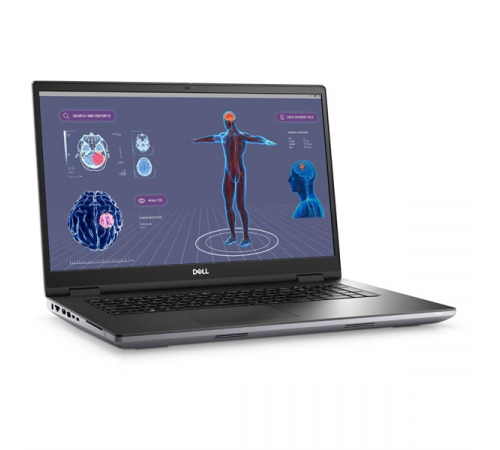 Ноутбук DELL Precision 7780, Intel Core i7-13850HX, 17.3", UHD, 128GB DDR5, 2TB SSD, NV RTX 5000, Linux, KB Eng/Rus, серый