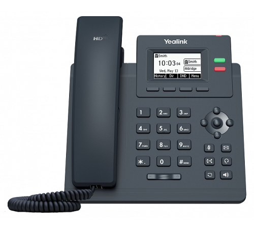 SIP-телефон YEALINK SIP-T31G, 2 аккаунта, PoE, GigE, БП в комплекте, черный