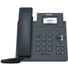 SIP-телефон YEALINK SIP-T30P, 1 аккаунт, 2.3" LCD-экран 132х64, PoE, без БП, черный