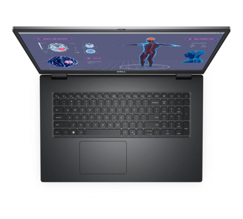 Ноутбук DELL Precision 7780, Intel Core i7-13850HX, 17.3", UHD, 128GB DDR5, 2TB SSD, NV RTX 5000, Linux, KB Eng/Rus, серый