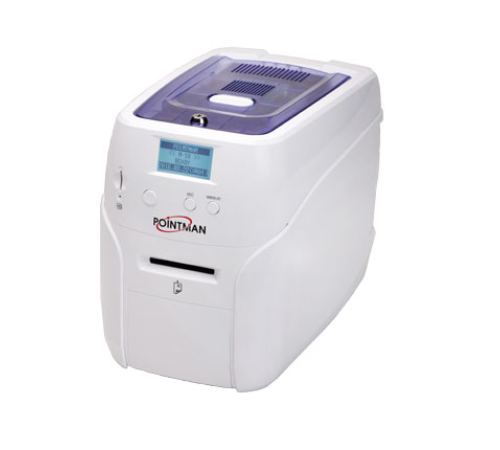Принтер для печати на пластиковых картах Pointman Nuvia N10, односторонний, ручная подача карт CR-80, USB2.0 (High-Speed), RS-232, Built in 10/100 Ethernet, ЖК дисплей