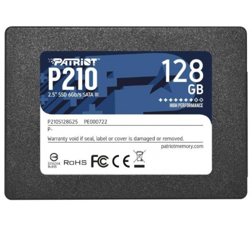 Твердотельный накопитель Patriot P210, 128GB, 2.5"
