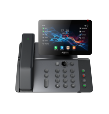 SIP-Телефон Fanvil V66 Pro, 20 SIP-аккаунтов, 7", 1024x600 цветной экран, POE, БП в комплекте, 2x1 Gbps, Wi-Fi 6, BT 5.4, черный