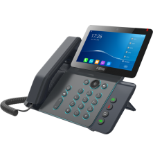 SIP-телефон Fanvil V67, 20 SIP-аккаунтов, 7" 1024x600 цветной экран, POE, БП в комплекте, 2x1 Gbps, Wi-Fi, BT 4.2, черный