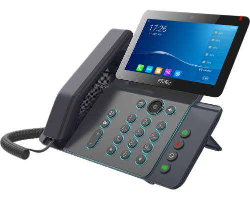 SIP-телефон Fanvil V67, 20 SIP-аккаунтов, 7" 1024x600 цветной экран, POE, БП в комплекте, 2x1 Gbps, Wi-Fi, BT 4.2, черный SIP-телефон Fanvil V67, 20 SIP-аккаунтов, 7" 1024x600 цветной экран, POE, БП в комплекте, 2x1 Gbps, Wi-Fi, BT 4.2, черный