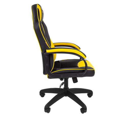 Кресло компьютерное Chairman game 17, экопремиум, черный/желтый