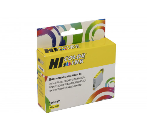 Картридж Hi-Black (HB-T0484) для Epson Stylus Photo R200/R300/RX500/RX600, желтый