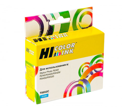 Картридж Hi-Black (HB-T0552) для Epson Stylus Photo R240/RX420/RX520, голубой