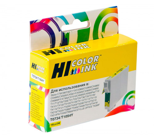 Картридж Hi-Black (HB-T0734) для Epson Stylus C79/C110/T40W/TX200/400/TX600FW, желтый