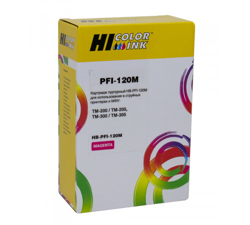 Картридж Hi-Black (PFI-120M) для Canon TM-200/205/300/305, пурпурный
