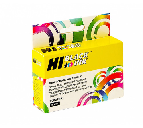 Картридж Hi-Black (HB-T0821) для Epson Stylus R270/295/390/RX590/T50, черный