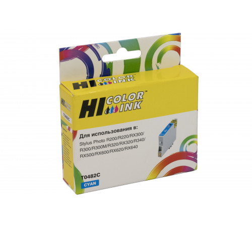 Картридж Hi-Black (HB-T0482) для Epson Stylus Photo R200/R300/RX500/RX600, голубой