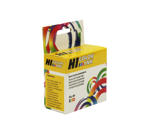 Картридж Hi-Black (HB-CL-38) для Canon PIXMA iP1800/2500/MP140/MX300, трехцветный