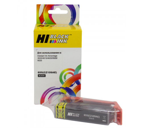 Картридж Hi-Black (HB-CZ109AE) для HP DJ IA 3525/5525, №655, Bk